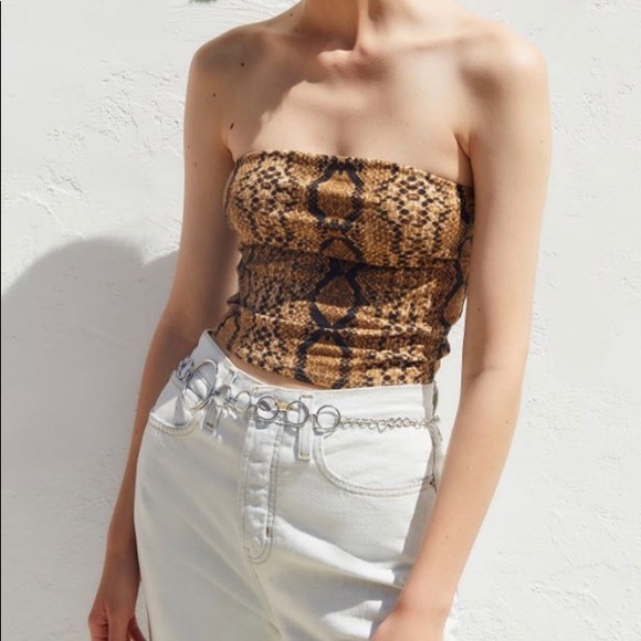 Urban Outfitters Tops - urban outfitters snake skin tube top